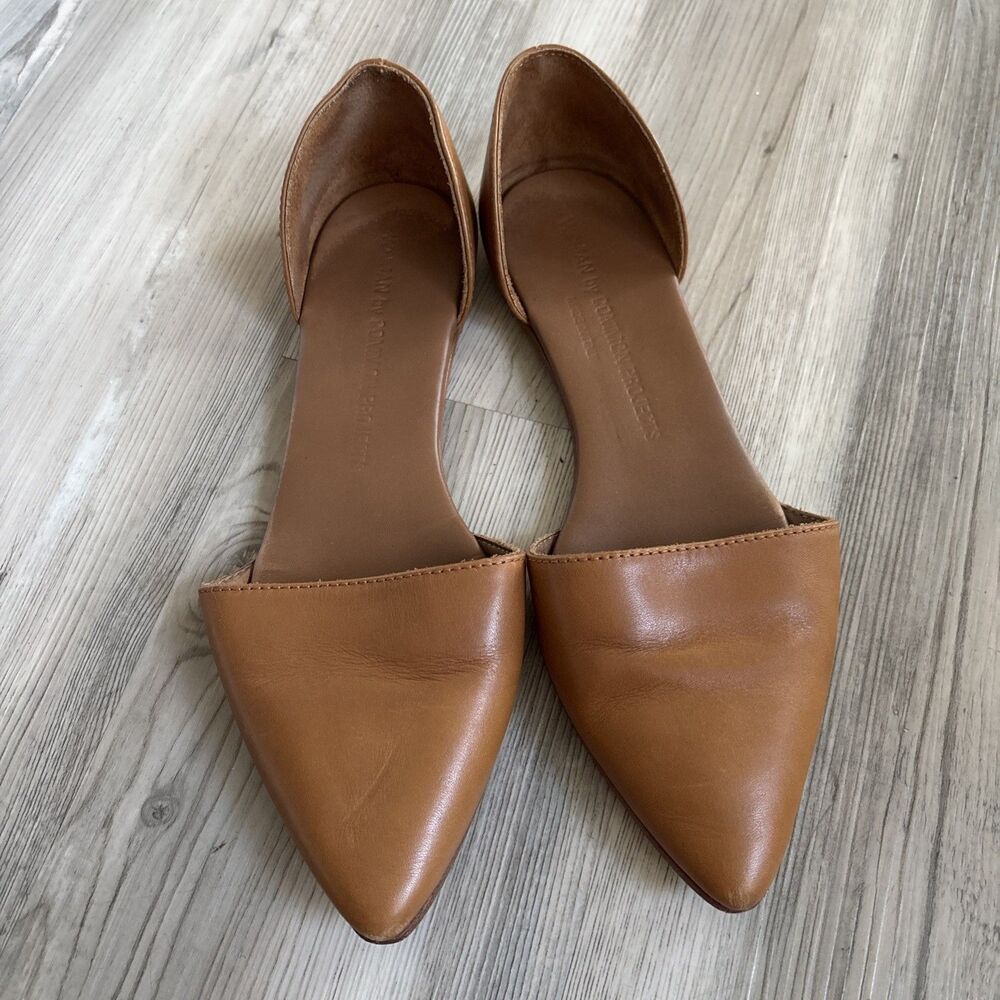 Common Projects Tan Leather Flats